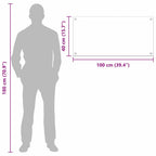 Kitchen Backsplash 2 pcs Dark Grey 100 x 40 cm Tempered Glass