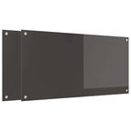 Kitchen Backsplash 2 pcs Dark Grey 100 x 50 cm Tempered Glass