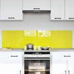 Kitchen Backsplash 2 pcs Yellow 80 x 40 cm Tempered Glass