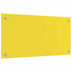 Kitchen Backsplash 2 pcs Yellow 80 x 40 cm Tempered Glass