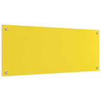 Kitchen Backsplash 2 pcs Yellow 100 x 40 cm Tempered Glass