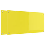Kitchen Backsplash 2 pcs Yellow 100 x 50 cm Tempered Glass