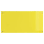 Kitchen Backsplash 2 pcs Yellow 100 x 50 cm Tempered Glass