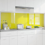 Kitchen Backsplash 2 pcs Yellow 100 x 60 cm Tempered Glass