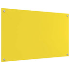 Kitchen Backsplash 2 pcs Yellow 100 x 60 cm Tempered Glass