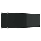 Kitchen Backsplash 2 pcs Black 110 x 40 cm Tempered Glass