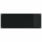 Kitchen Backsplash 2 pcs Black 110 x 40 cm Tempered Glass