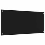 Kitchen Backsplash 2 pcs Black 110 x 50 cm Tempered Glass