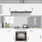 Kitchen Backsplash 2 pcs Light Grey 110 x 60 cm Tempered Glass