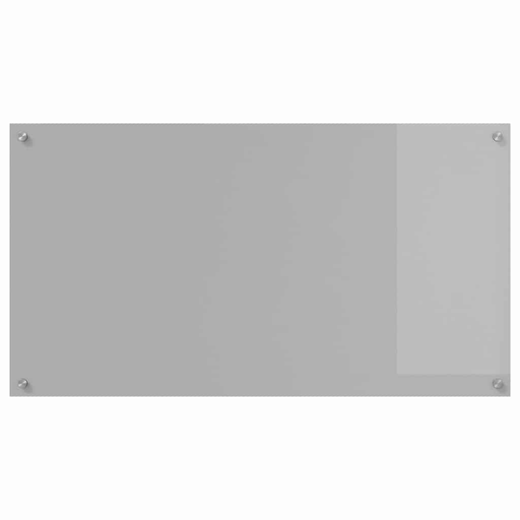 Kitchen Backsplash 2 pcs Light Grey 110 x 60 cm Tempered Glass
