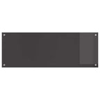 Kitchen Backsplash 2 pcs Dark Grey 110 x 40 cm Tempered Glass
