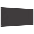 Kitchen Backsplash 2 pcs Dark Grey 110 x 50 cm Tempered Glass