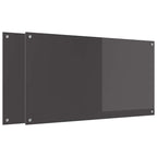Kitchen Backsplash 2 pcs Dark Grey 110 x 60 cm Tempered Glass
