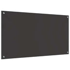 Kitchen Backsplash 2 pcs Dark Grey 110 x 60 cm Tempered Glass