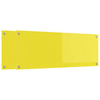Kitchen Backsplash 2 pcs Yellow 110 x 40 cm Tempered Glass