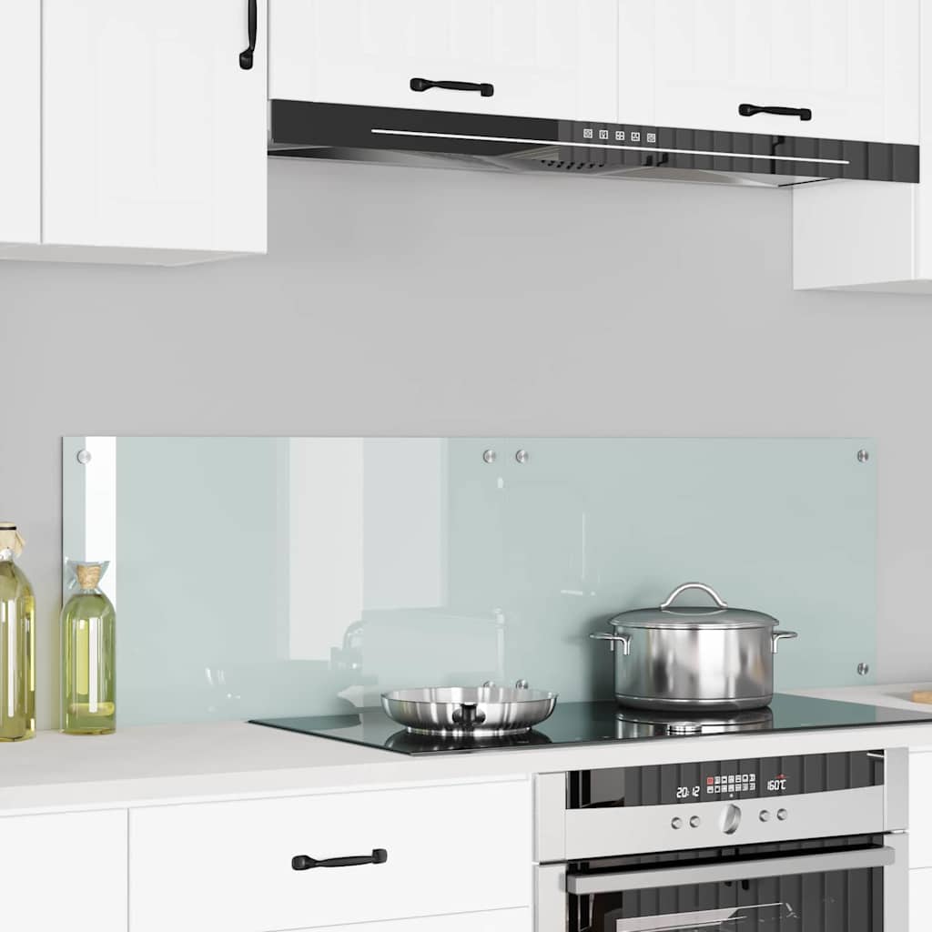 Kitchen Backsplash 2 pcs White 70 x 40 cm Tempered Glass