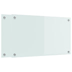 Kitchen Backsplash 2 pcs White 70 x 40 cm Tempered Glass