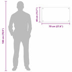 Kitchen Backsplash 2 pcs White 70 x 40 cm Tempered Glass