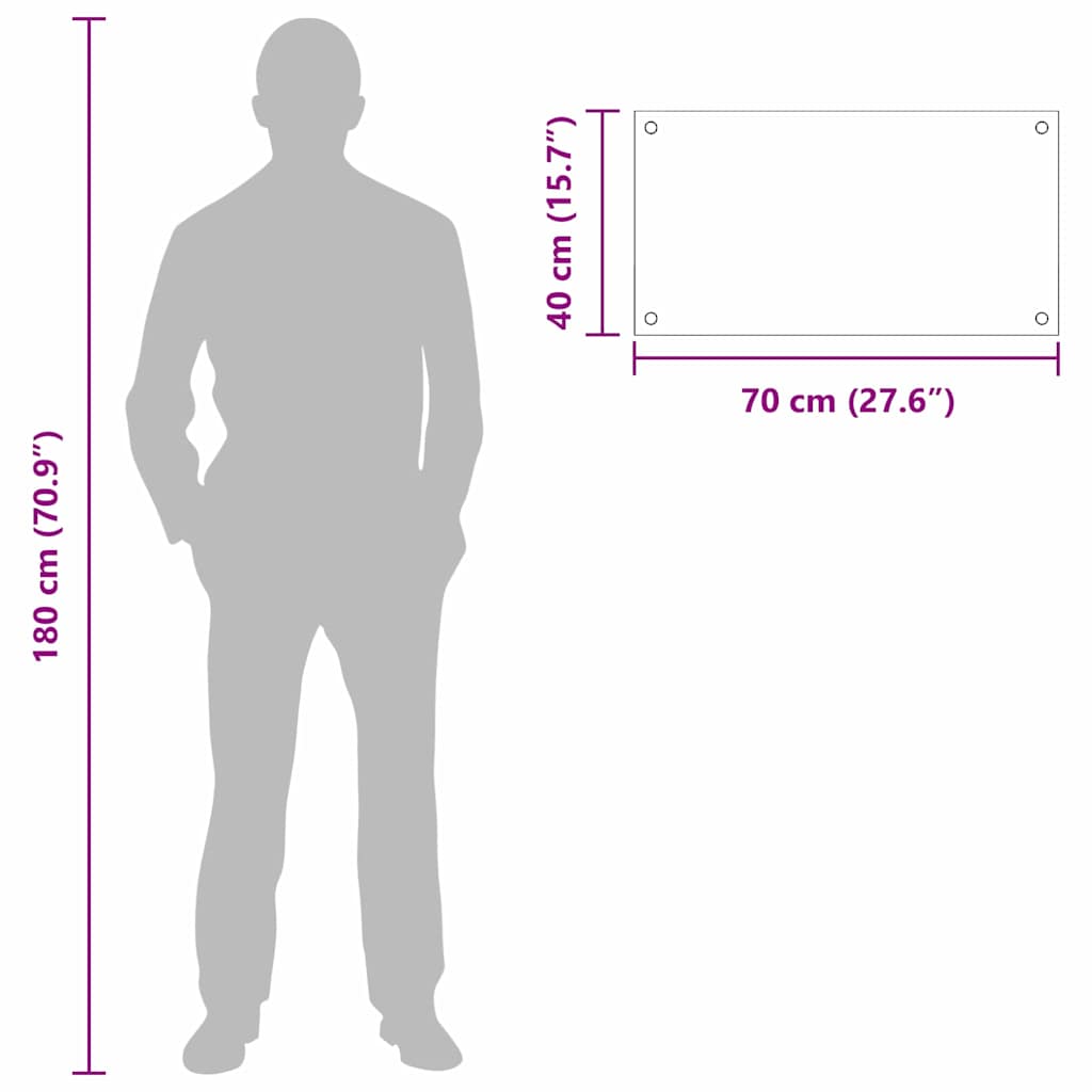 Kitchen Backsplash 2 pcs White 70 x 40 cm Tempered Glass