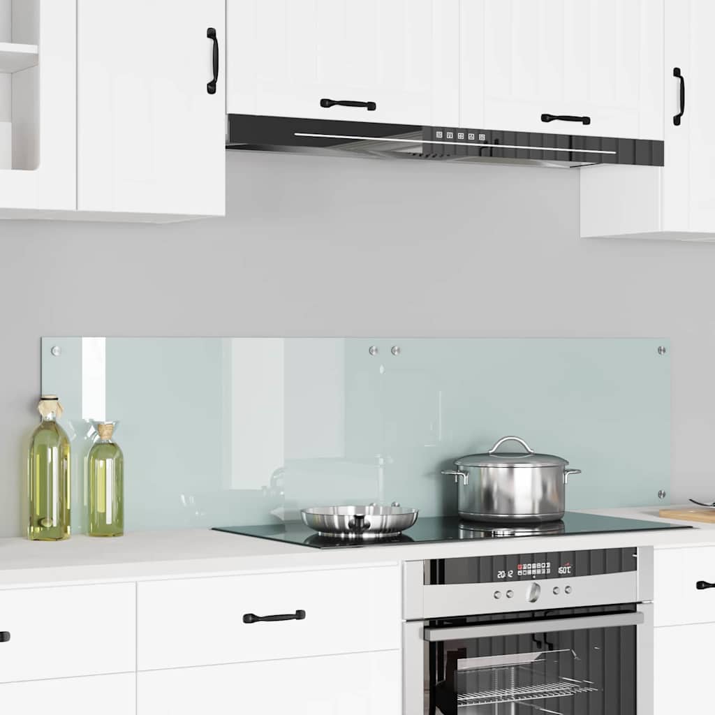 Kitchen Backsplash 2 pcs White 80 x 40 cm Tempered Glass