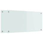 Kitchen Backsplash 2 pcs White 80 x 40 cm Tempered Glass