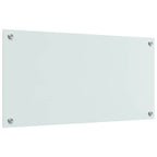 Kitchen Backsplash 2 pcs White 80 x 40 cm Tempered Glass