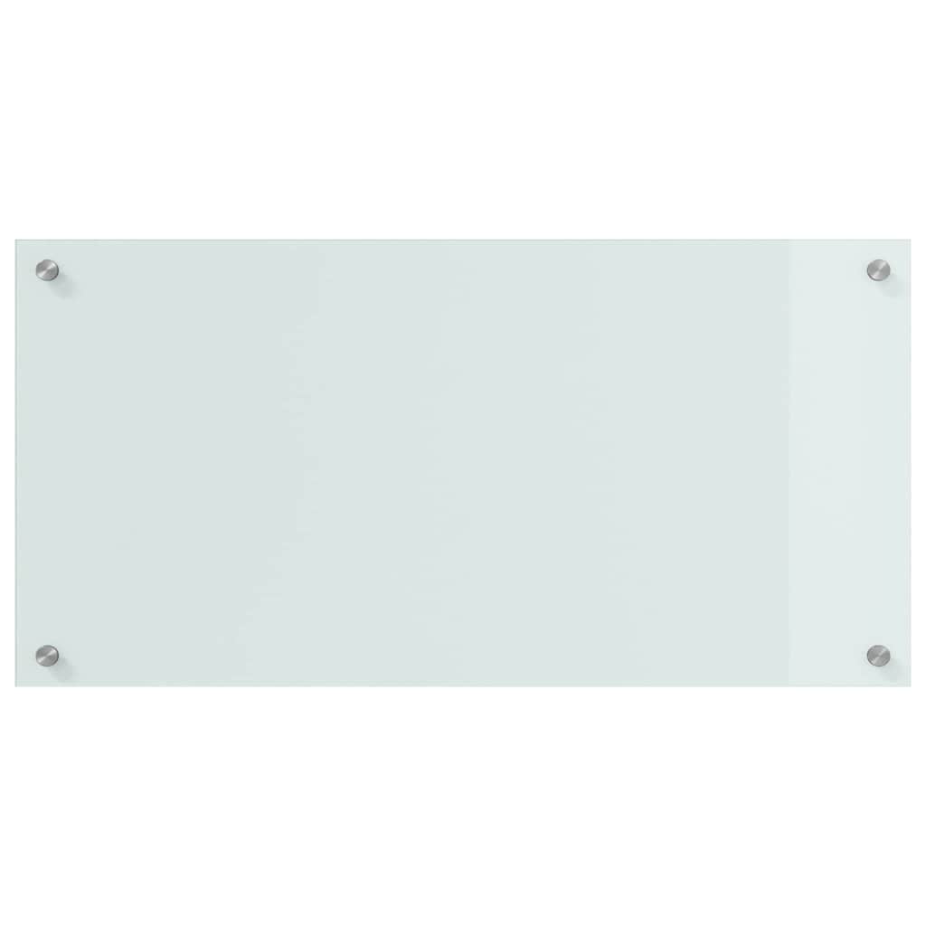 Kitchen Backsplash 2 pcs White 80 x 40 cm Tempered Glass