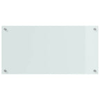 Kitchen Backsplash 2 pcs White 80 x 40 cm Tempered Glass