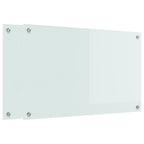 Kitchen Backsplash 2 pcs White 80 x 50 cm Tempered Glass