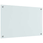 Kitchen Backsplash 2 pcs White 80 x 50 cm Tempered Glass