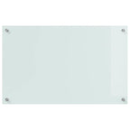 Kitchen Backsplash 2 pcs White 80 x 50 cm Tempered Glass