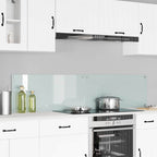 Kitchen Backsplash 2 pcs White 90 x 40 cm Tempered Glass