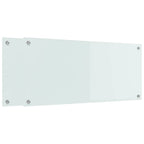 Kitchen Backsplash 2 pcs White 90 x 40 cm Tempered Glass