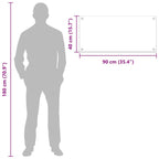 Kitchen Backsplash 2 pcs White 90 x 40 cm Tempered Glass