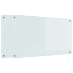 Kitchen Backsplash 2 pcs White 90 x 50 cm Tempered Glass
