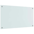 Kitchen Backsplash 2 pcs White 90 x 50 cm Tempered Glass