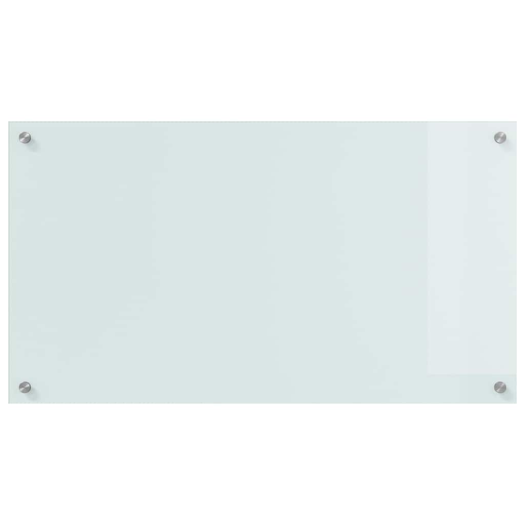 Kitchen Backsplash 2 pcs White 90 x 50 cm Tempered Glass