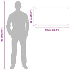 Kitchen Backsplash 2 pcs White 90 x 50 cm Tempered Glass