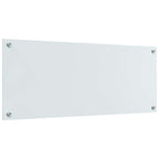 Kitchen Backsplash 2 pcs White 100 x 40 cm Tempered Glass
