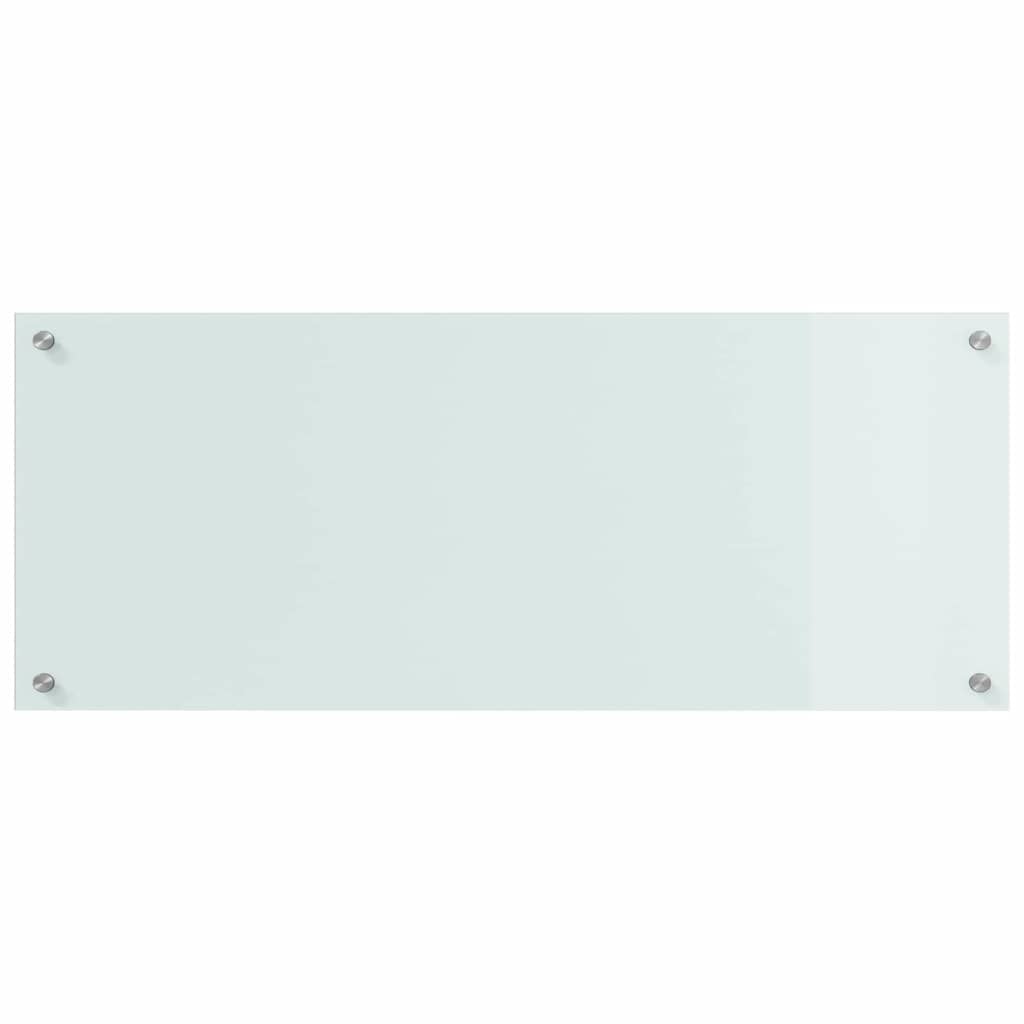 Kitchen Backsplash 2 pcs White 100 x 40 cm Tempered Glass