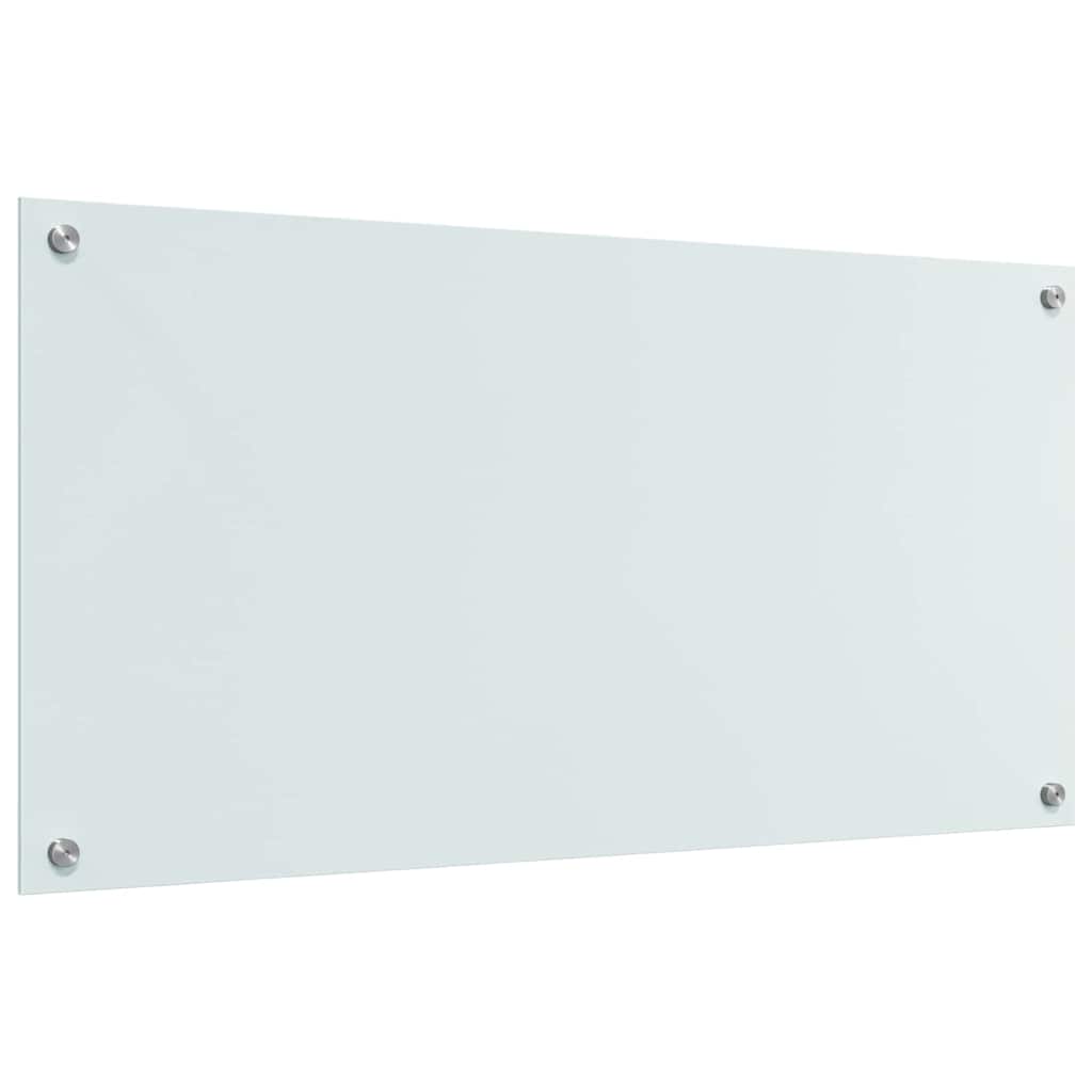 Kitchen Backsplash 2 pcs White 100 x 50 cm Tempered Glass