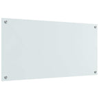 Kitchen Backsplash 2 pcs White 100 x 50 cm Tempered Glass