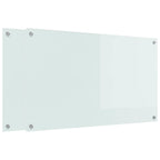 Kitchen Backsplash 2 pcs White 100 x 60 cm Tempered Glass