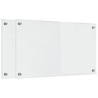 Kitchen Backsplash 2 pcs Transparent 70 x 40 cm Tempered Glass