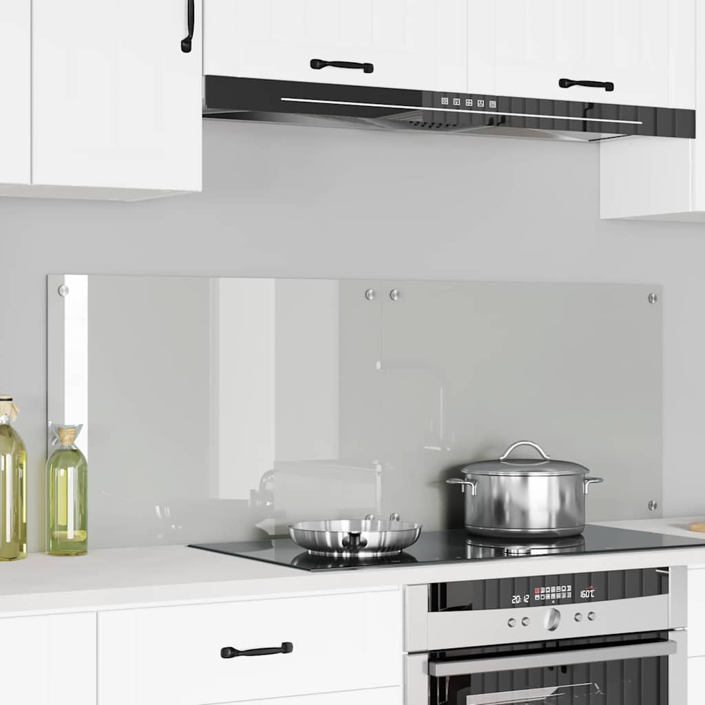 Kitchen Backsplash 2 pcs Transparent 70 x 50 cm Tempered Glass