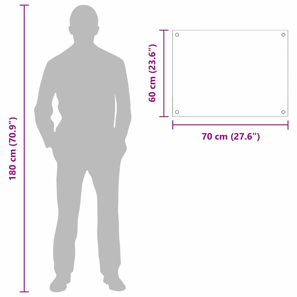 Kitchen Backsplash 2 pcs Transparent 70 x 60 cm Tempered Glass