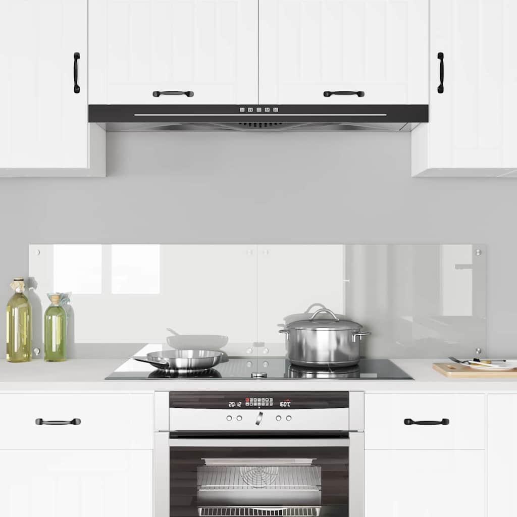 Kitchen Backsplash 2 pcs Transparent 80 x 40 cm Tempered Glass