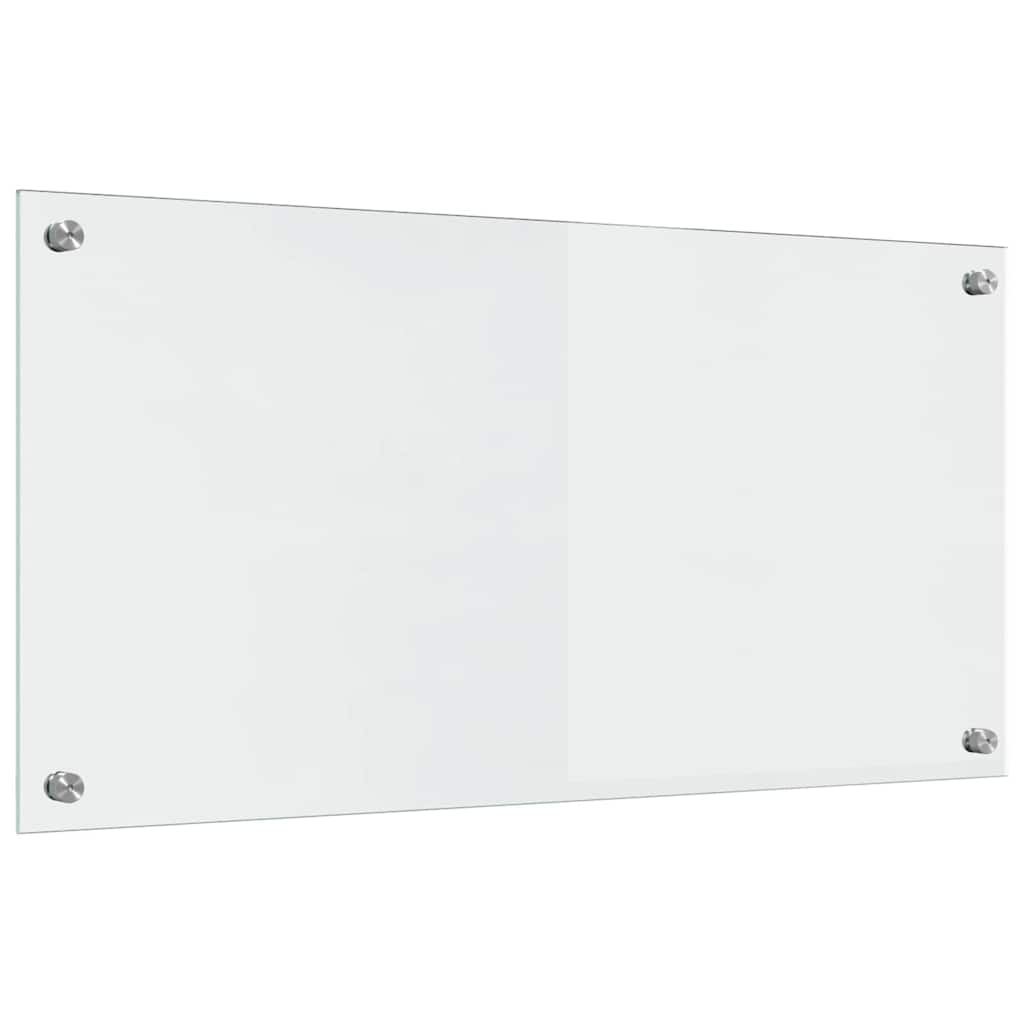 Kitchen Backsplash 2 pcs Transparent 80 x 40 cm Tempered Glass