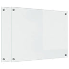 Kitchen Backsplash 2 pcs Transparent 80 x 60 cm Tempered Glass