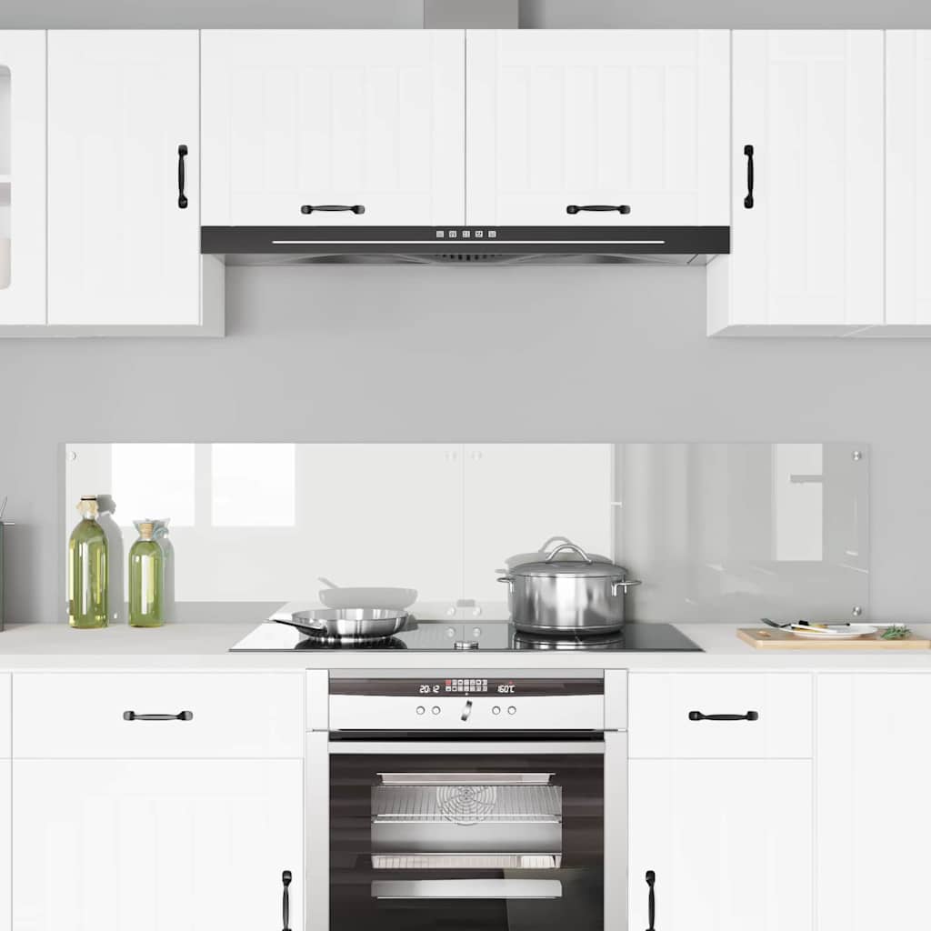 Kitchen Backsplash 2 pcs Transparent 90 x 40 cm Tempered Glass